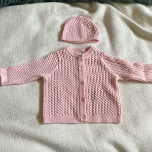 Little Me Sweater and Hat set 6M